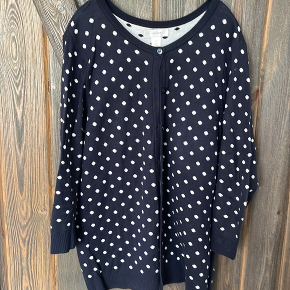 CJ Banks Red and Black Polka Dot Cardigans - Picture 2 of 5